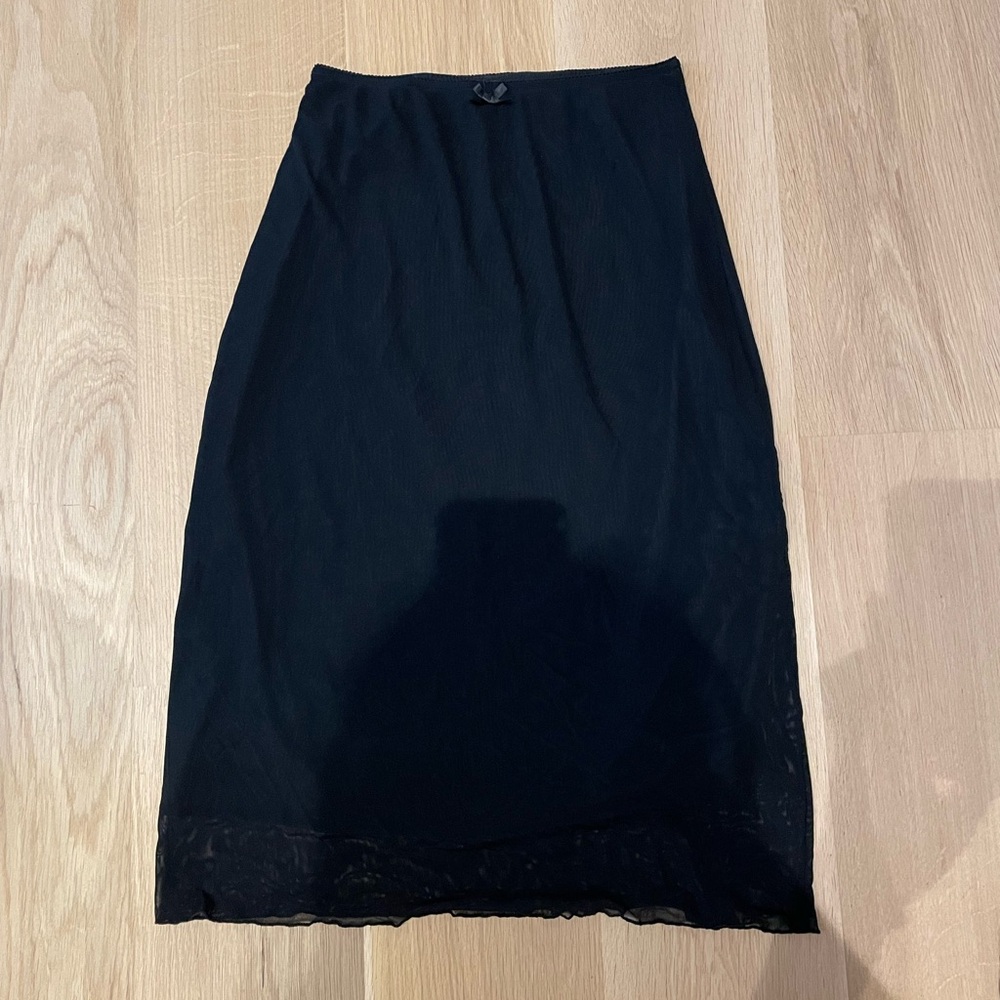 Vintage black mesh skirt